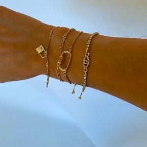 Evil eye gold bracelet